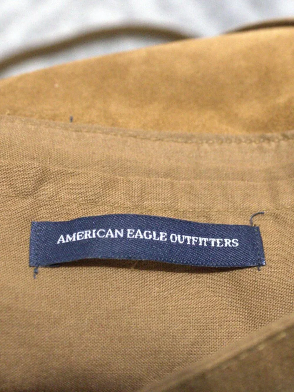 American Eagle Outfitters Suede and Canvas Crossbody with Fringes
